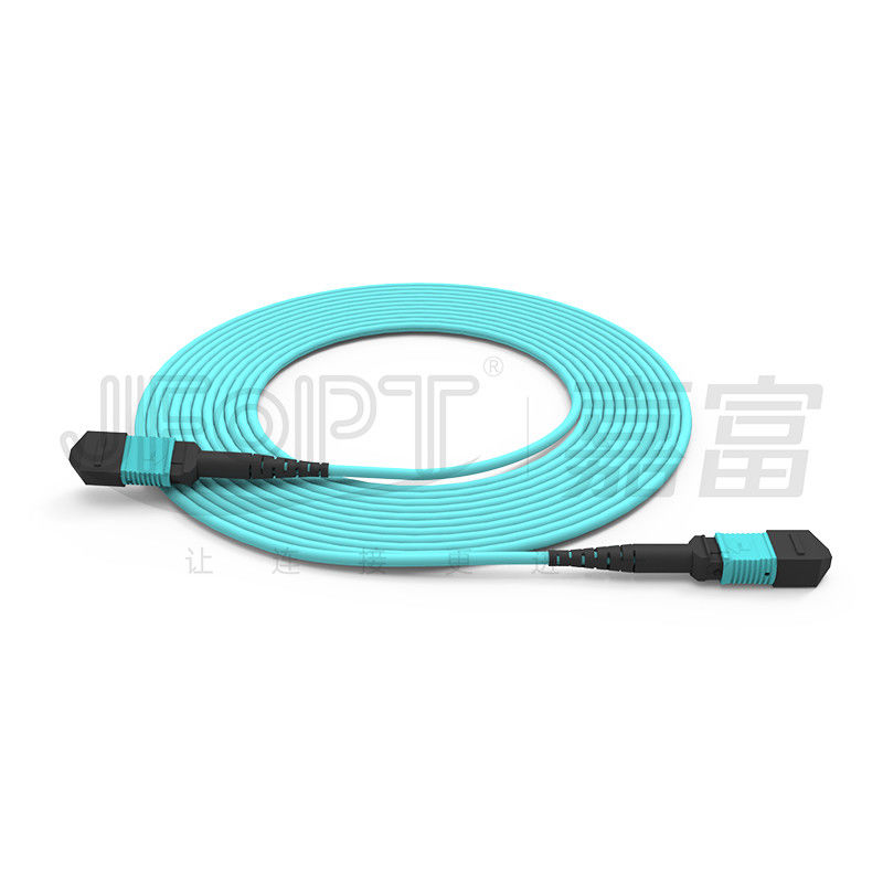 کابل 12 هسته‌ای MPO Trunk Multimode 50/125 3.0mm LSZH Aqua B وصله سیم قطبی