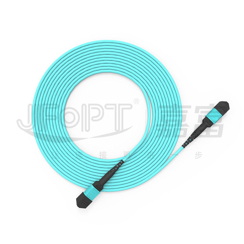 کابل 12 هسته‌ای MPO Trunk Multimode 50/125 3.0mm LSZH Aqua B وصله سیم قطبی