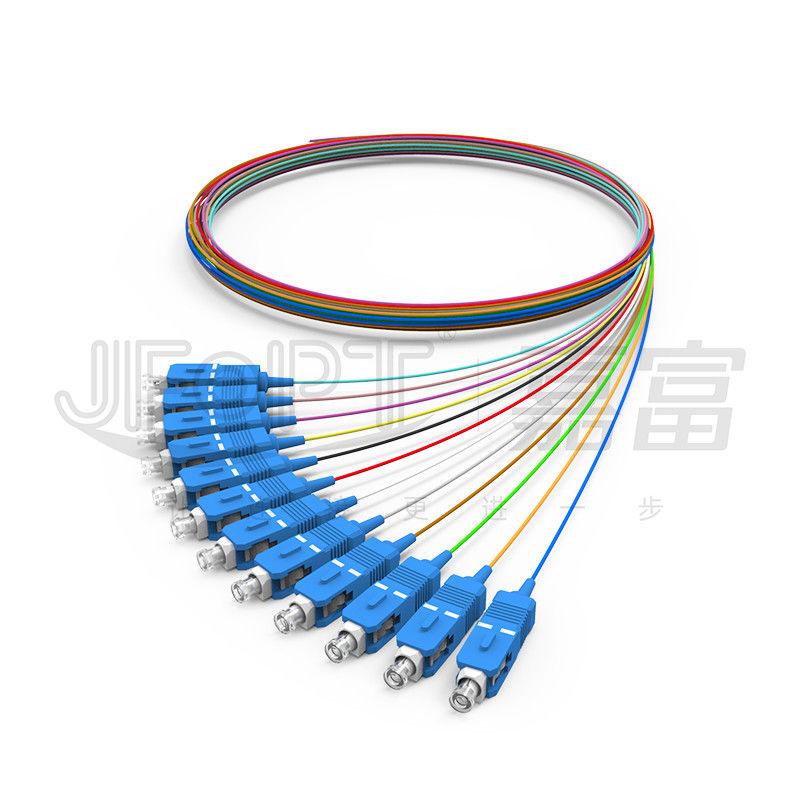کابل فیبر نوری داخلی PVC LSZH Hytrel 0.9mm 0.6mm تنگ بافر فیبر تک حالته / چند حالته