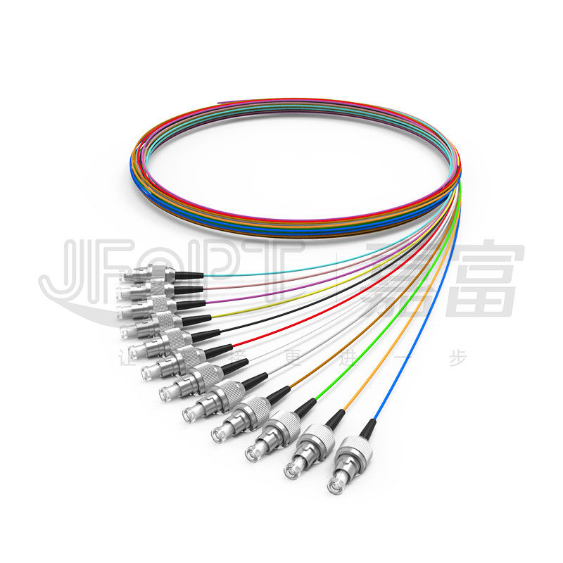 کابل فیبر نوری داخلی PVC LSZH Hytrel 0.9mm 0.6mm تنگ بافر فیبر تک حالته / چند حالته