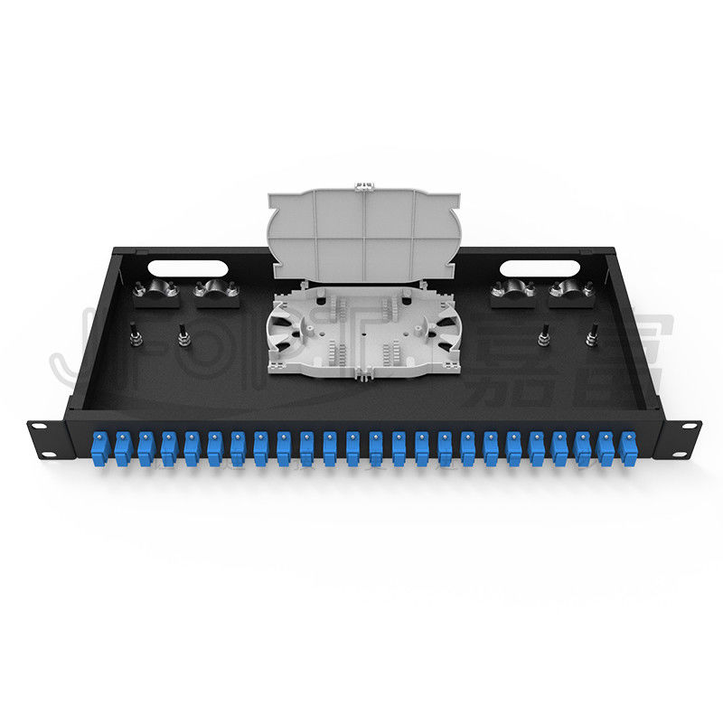 1U Toolss Patch Panel 24 Port Rack Mount Patch Panel LC Duplex 48 Fibers
