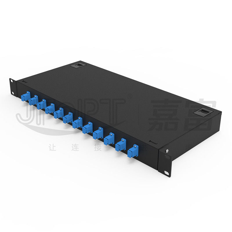 وصله پانل فیبر 12 SC Port Rack با آداپتورهای SC/UPC و Pigtails 1m