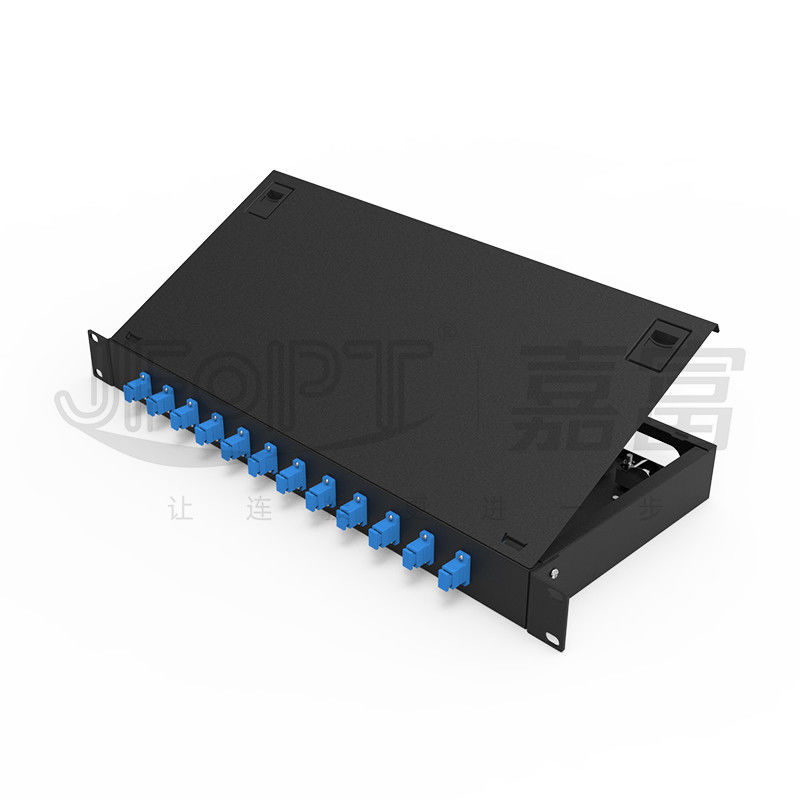 وصله پانل فیبر 12 SC Port Rack با آداپتورهای SC/UPC و Pigtails 1m