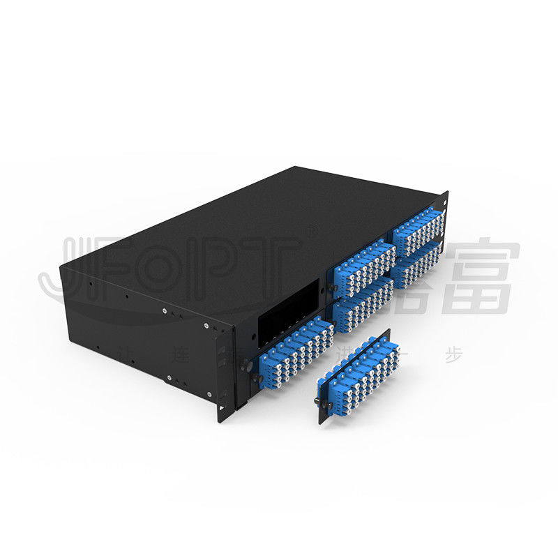 وصله پنل فیبر پایه قفسه کشویی 2U LC QX 196 Fibers Ultra Thin Fusion Splicing Siy