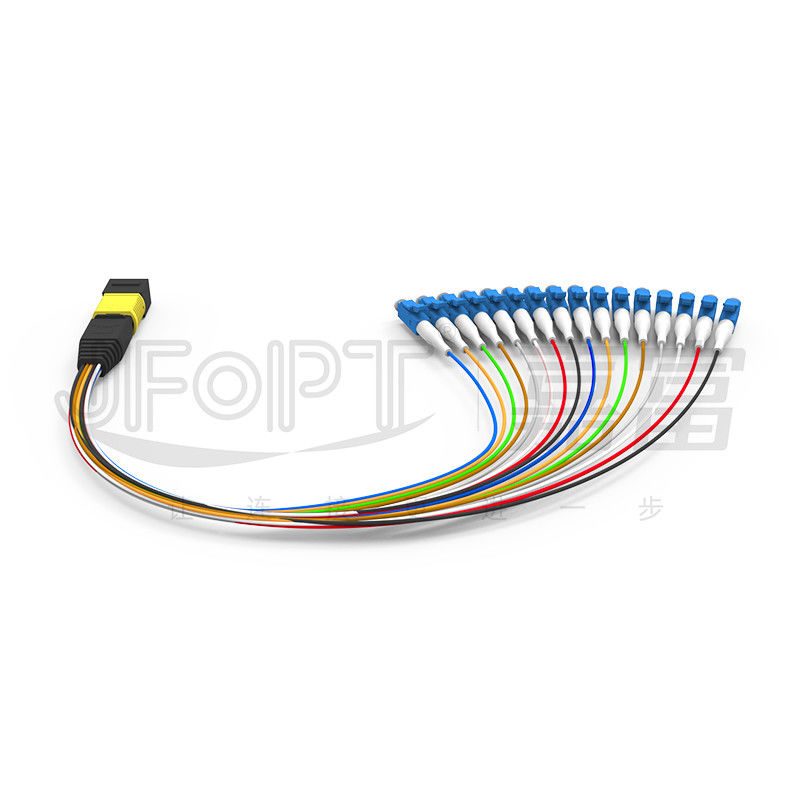 MPO-LC پچ کورد 16 هسته ای تک حالته کم اتلاف G657A1/G657A2 جعبه ماژول نوع A