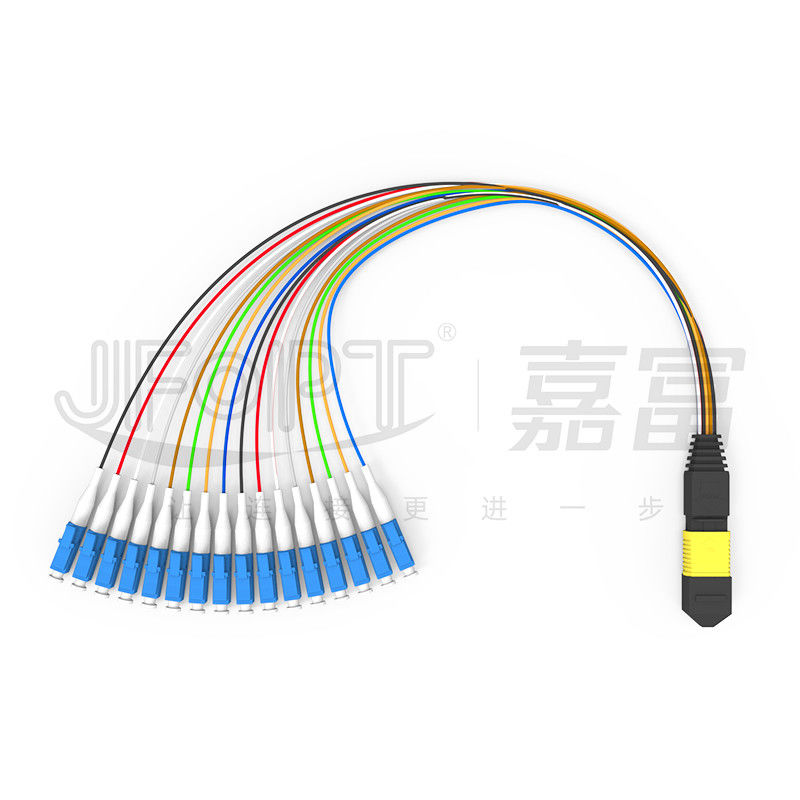 MPO-LC پچ کورد 16 هسته ای تک حالته کم اتلاف G657A1/G657A2 جعبه ماژول نوع A