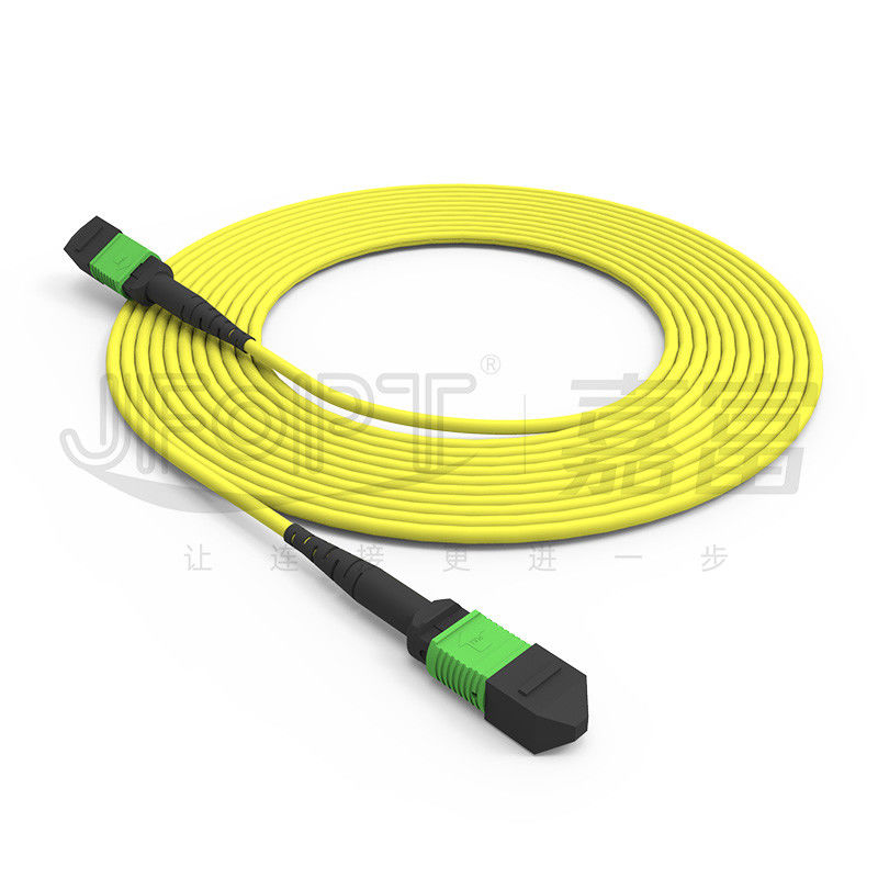 12-Core MPO Trunk Cable Patch Cord Single-Mode G657A1/G657A2 3.0 LSZH A/B معکوس قطبی