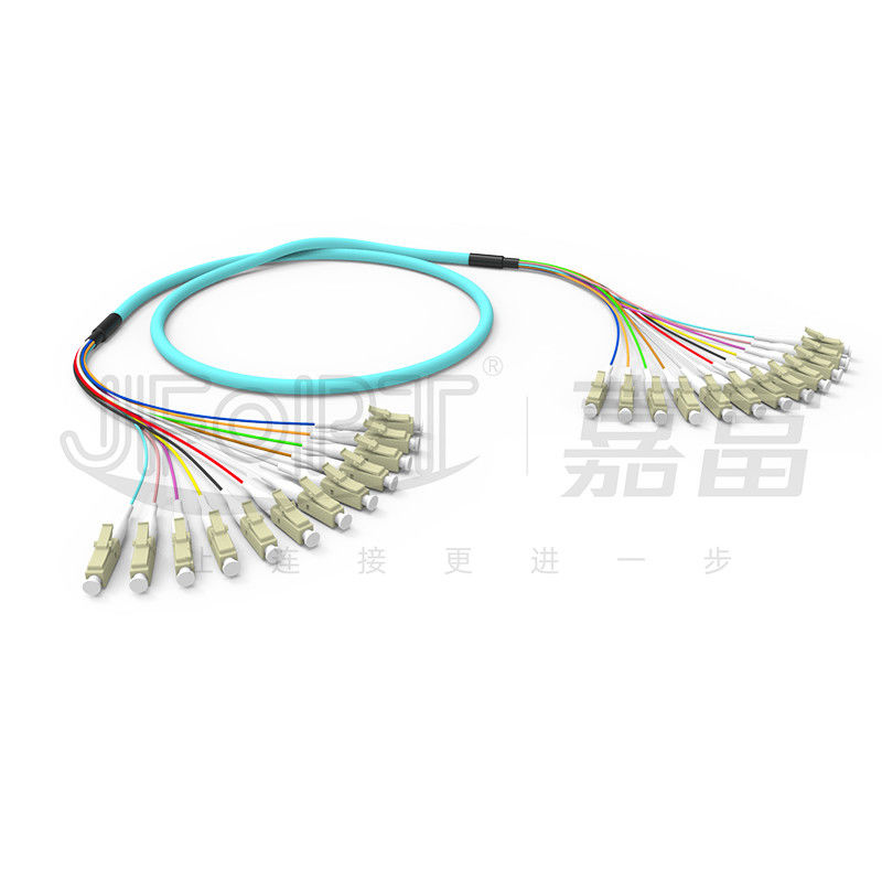 10 گیگابیت ربن شاخه مولتی مود پیچ کابل 2-24 هسته OM3/OM4 آکو LSZH شاخه 2.0/3.0mm