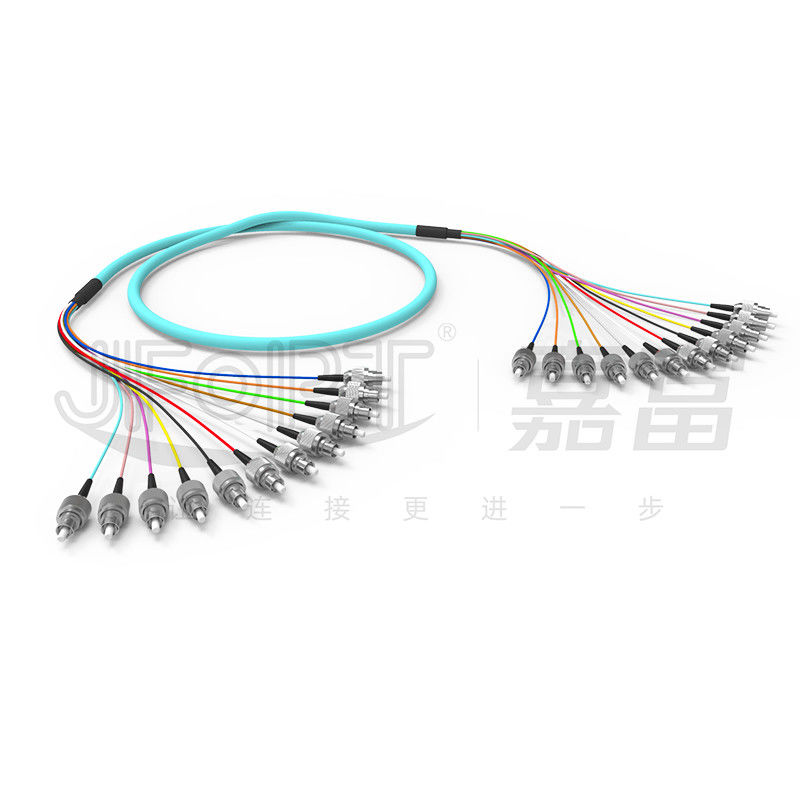 10 گیگابیت ربن شاخه مولتی مود پیچ کابل 2-24 هسته OM3/OM4 آکو LSZH شاخه 2.0/3.0mm