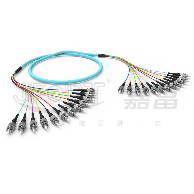 10 گیگابیت ربن شاخه مولتی مود پیچ کابل 2-24 هسته OM3/OM4 آکو LSZH شاخه 2.0/3.0mm