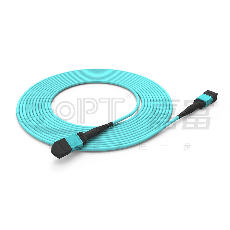 ضایعات بازگشت کانکتور MPO ≥20dB MM OM3/OM4 MPO-MPO Patch Cord برای ارتباطات فیبر نوری
