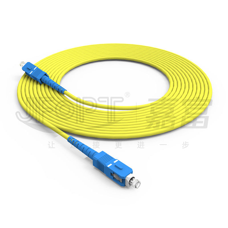 کابل فیبر نوری با سیم LAN ONVIF 4G 3G SC UPC / APC End Face برای طول شبکه می تواند سیم پچ سفارشی باشد