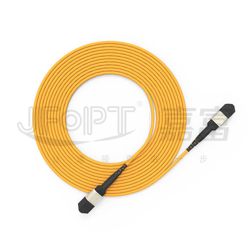 850nm Multimode Low Loss Ferrule MPO Trunk Cable سیم پیچ فیبر نوری چند هسته ای