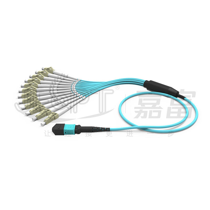 MPO Patch Cord OM3 OM4 MPO-LC Breakout Cable 1 3 5 10 متر LSZH/PVC جاکت 850/1300nm آکو