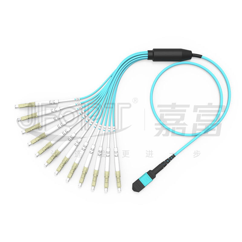 MPO Patch Cord OM3 OM4 MPO-LC Breakout Cable 1 3 5 10 متر LSZH/PVC جاکت 850/1300nm آکو