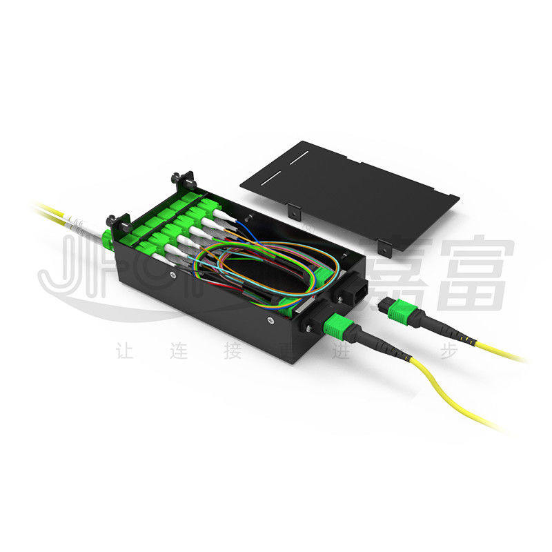 MPO-LC 0.9mm 12Cores Breakout Cable طول سفارشی SM G657a1 فیبر چند فیبر ماژول جعبه آداپتور سیم پیچ