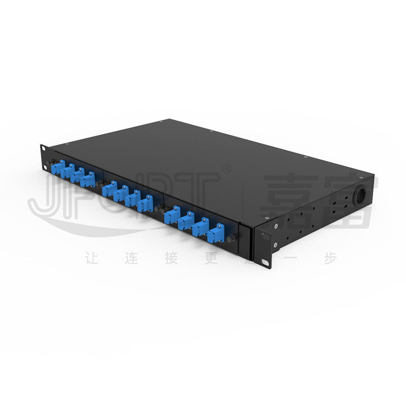 FTTZ FTTB 1U طراحی چرخش فیوژن Splice Tray 12/24/48/96 هسته های پانل فیبر پیچ فولاد سرد رول ریک نصب کابینت